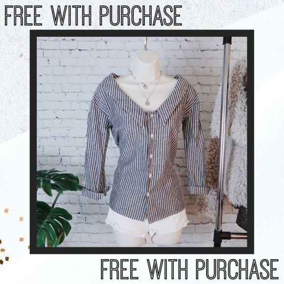 H&M Tops - Stripped Button Down Professional Work Top